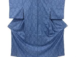 変わり亀甲模様織り出し　西陣お召着物アンサンブル